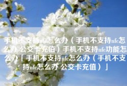 手机不支持nfc怎么办（手机不支持nfc怎么办 公交卡充值）手机不支持nfc功能怎么办「手机不支持nfc怎么办（手机不支持nfc怎么办 公交卡充值）」