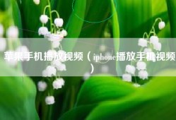 苹果手机播放视频（iphone播放手机视频）